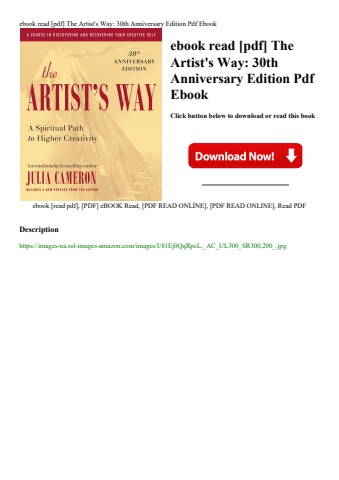 ebook read [pdf] the artist's way 30th anniversary edition pdf ebook
