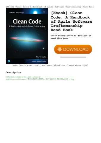 [ebook] clean code a handbook of agile software craftsmanship read book