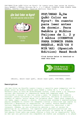 pdfread ã‚â¿de quãƒâ© color es kyra un cuento para leer antes de dormir