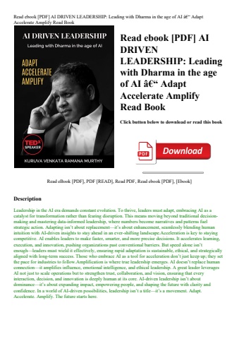 read ebook [pdf] ai driven leadership leading with dharma in the age of ai ã¢â€â“ adapt accelerate a