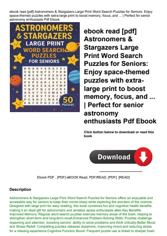 ebook read [pdf] astronomers & stargazers large print word search puzzles for seniors enjoy space-th