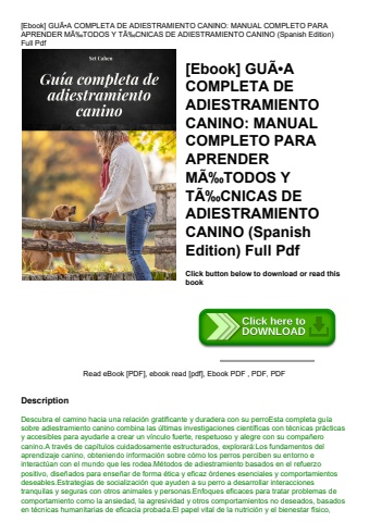 [ebook] guãƒâa completa de adiestramiento canino manual completo para aprender mãƒâ‰todos y tãƒâ‰cn