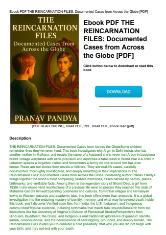 ebook pdf  the reincarnation files documented cases from across the globe [pdf]