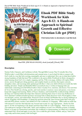 ebook pdf  bible study workbook for kids ages 8-12 a hands-on approach to spiritual growth and effec