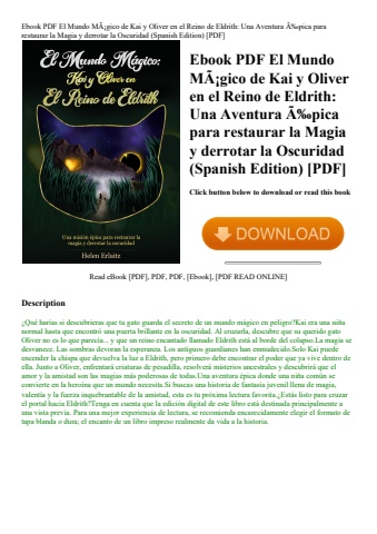 ebook pdf  el mundo mãƒâ¡gico de kai y oliver en el reino de eldrith una aventura ãƒâ‰pica para rest