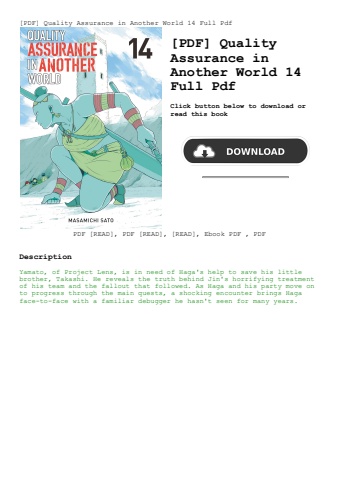 [pdf] quality assurance in another world 14 full pdf