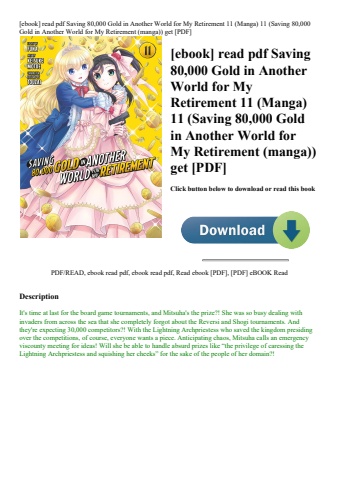 [ebook] read pdf saving 80 000 gold in another world for my retirement 11 (manga) 11 (saving 80 000