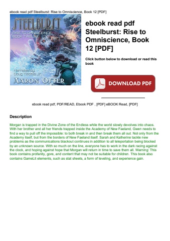 ebook read pdf steelburst rise to omniscience  book 12 [pdf]