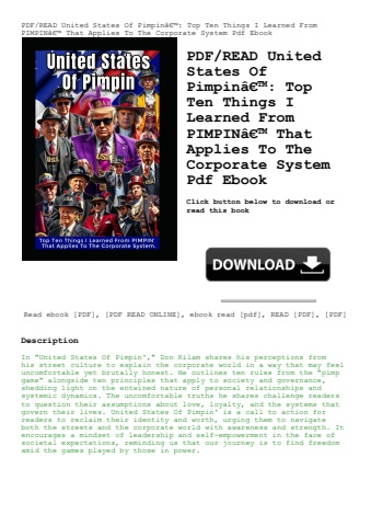 pdfread united states of pimpinã¢â€â™ top ten things i learned from pimpinã¢â€â™ that applies to the