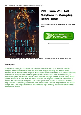 pdf time will tell mayhem in memphis read book