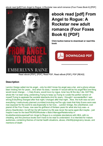 ebook read [pdf] from angel to rogue a rockstar new adult romance (four foxes book 6) [pdf]