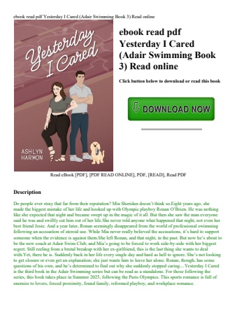 ebook read pdf yesterday i cared (adair swimming book 3) read online