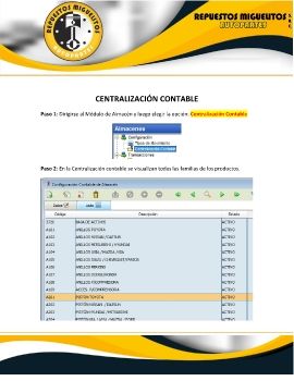 CENTRALIZACION CONTABLE