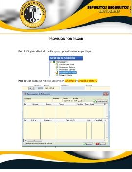 PROVISION POR PAGAR