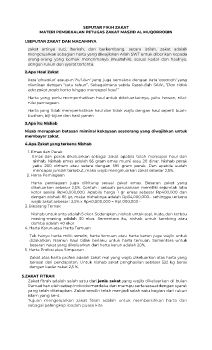 SEPUTAR FIKIH ZAKAT
