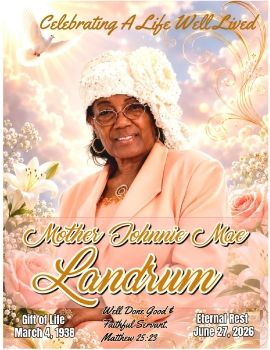 Johnnie Mae Landrum_ Funeral Program