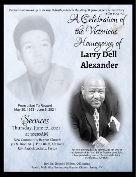 Larry Alexander_ Funeral Program