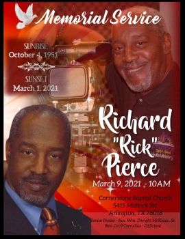 Rick Pierce _ Funeral Program