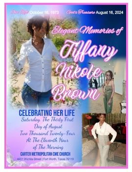 Tiffany Brown_ Funeral Program