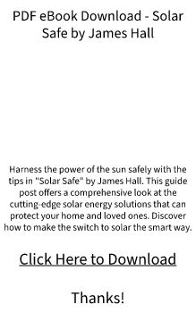 PDF eBook Download - Solar Safe by James Hall (Free Preview Available)???