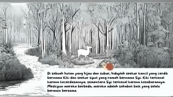 Di sebuah hutan yang hijau dan subur, hiduplah seekor kancil yang cerdik bernama Kiki dan seekor siput yang ramah bernama Sipi. Kiki terkenal karena kecerdasannya, sementara Sipi terkenal karena kesabarannya. Meskipun mereka berbeda, merek... - Presentasi