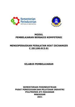 01-Silabus Pembelajaran Heat Exchanger