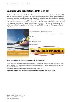 Calculus with Applications (11th Edition)Margaret L. Lial, Raymond N. Greenwell, Nathan P. Ritchey