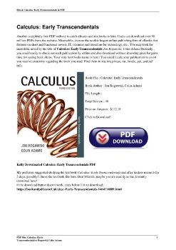 Calculus: Early TranscendentalsJon Rogawski, Colin Adams