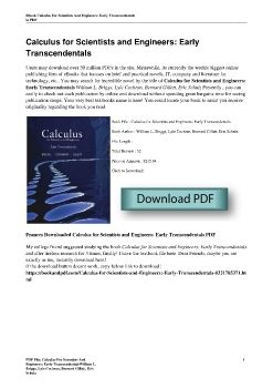 Calculus for Scientists and Engineers: Early TranscendentalsWilliam L. Briggs, Lyle Cochran, Bernard Gillett, Eric Schulz