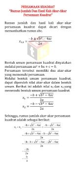 7. MATEMATIKA KELAS 9_SESI 7_PERSAMAAN KUADRAT_RUMUS JUMLAH DAN HASIL KALI AKAR-AKAR PERSAMAAN KUADRAT