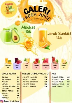 Daftar Menu Galeri Fresh Juice [NEW]