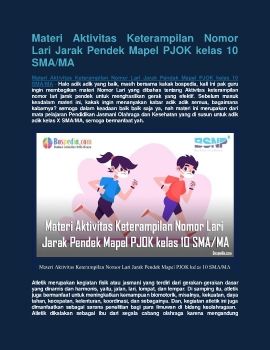 3.2-MATERI PEMBELAJARAN PJOK KLS XI-LARI JARAK PENDEK