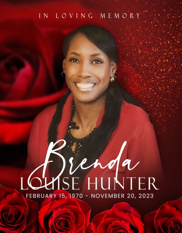 Brenda Yates Hunter Funeral Program