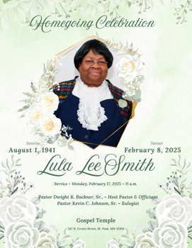 Mother Lula Smith Funerall Program