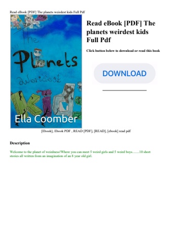 read ebook [pdf] the planets weirdest kids full pdf