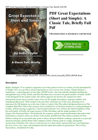 pdf great expectations (short and simple) a classic tale  briefly full pdf
