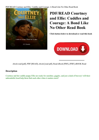 pdfread courtney and ellie cuddles and courage a bond like no other read book
