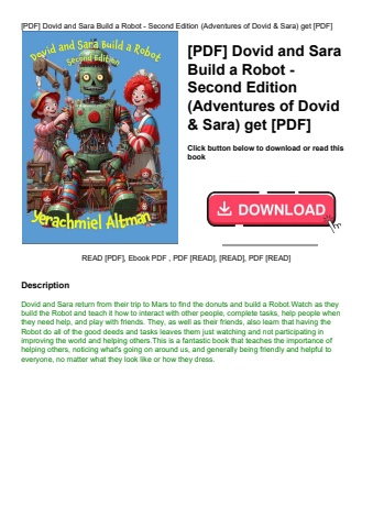 [pdf] dovid and sara build a robot - second edition (adventures of dovid & sara) get [pdf]