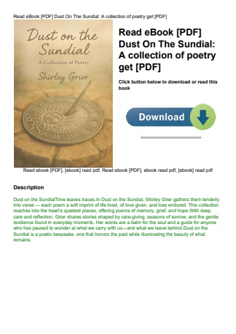 read ebook [pdf] dust on the sundial a collection of poetry get [pdf]