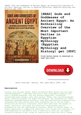 [read] gods and goddesses of ancient egypt an enthralling overview of the most important deities in