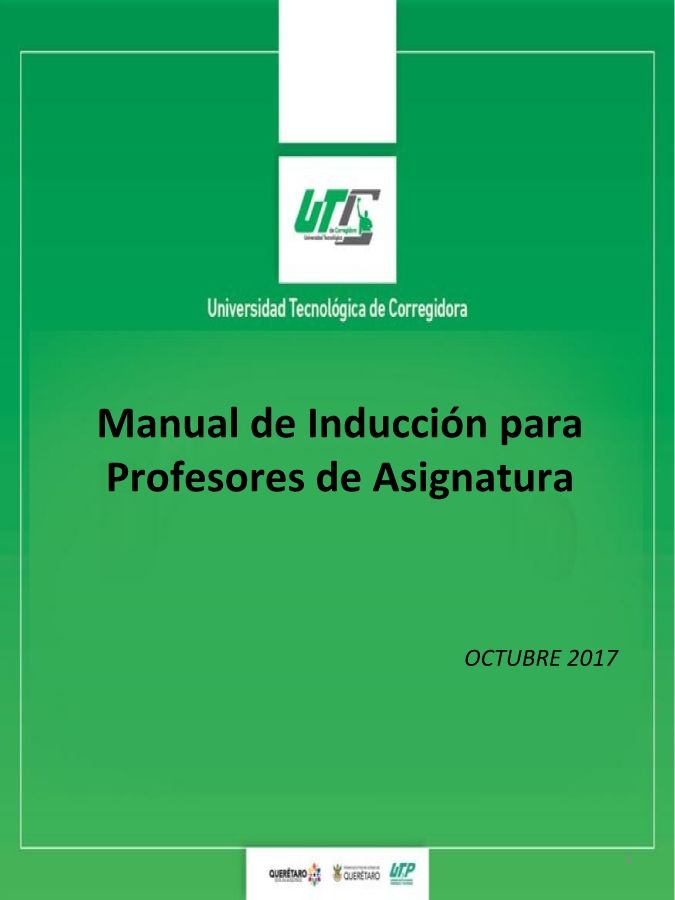 MANUAL DE INDUCCIÓN PARA PROFESORES DE ASIGNATURA