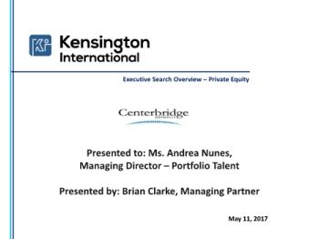 Centerbridge Overview B Clarke May 2017