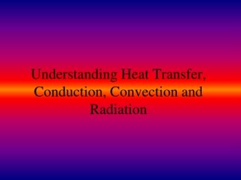 Understanding Heat Transfer, Conduction, Convection and Radiation