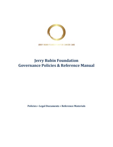 JRF Board Governance Policies & Reference Manual