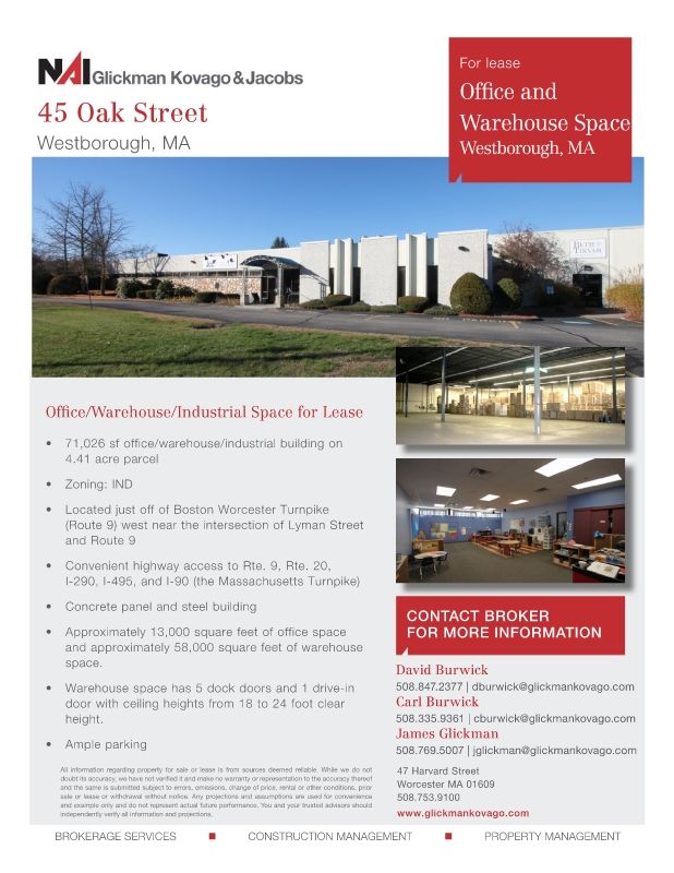 45 Oak Street flyer