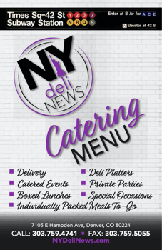 NY Deli Catering Menu