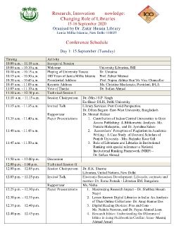 JMI Conference Schedule