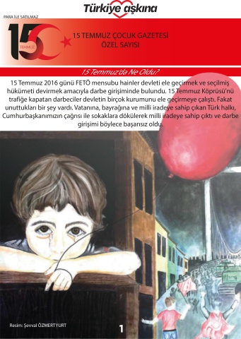 Malazgirt İlkokulu 15 Temmuz Çocuk Gazetesi