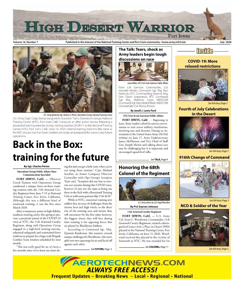 Fort Irwin High Desert Warrior, July 2020