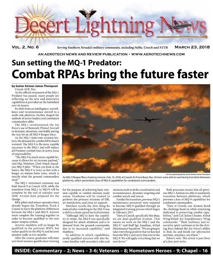 Desert Lightning News, Nellis-Creech AFB Edition, March 23, 2018